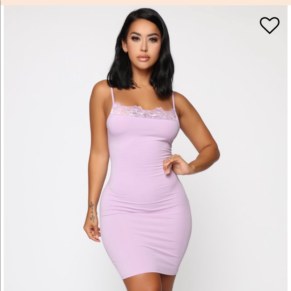 Fashion nova Sneak a peek lavender cami dress